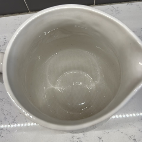 Gibson Housewares Raised Embossed Fruit “flourish” Large Pitcher 72oz white - Picture 5 of 8